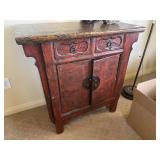 Red Asian Side table