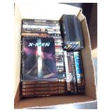 X-men and Box of assorted dvds