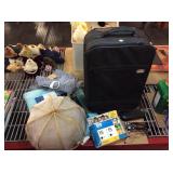 Assorted household items picnic shields luggage