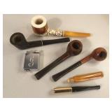 Vintage Pipes And Lighter,  Yellow Bole & More