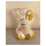 Vintage Lady Head Vase