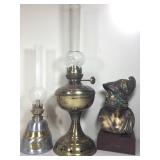 Heart Of A Clown figure , and vintage oil lamps Heart Of A Clown figure , and vintage oil lamps