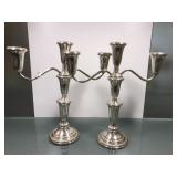 Sterling Silver Candelabras Weighted 1600g Sterling Silver Candelabras Weighted 1600g