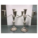 Sterling Silver Candelabras Weighted 1600g