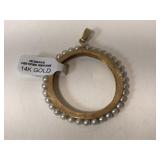 14k gold bezel with pearls 13.2g 14k gold bezel with pearls 13.2g