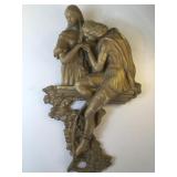 Vintage Lovers Plaster Cast Wall Plaque