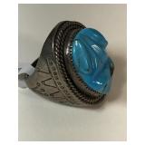 Indian silver ring with frog 43g Indian silver ring with frog 43g