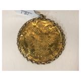 Ducat 4 Austrian 22 k and 14k Bezel -18.1g Ducat 4 Austrian 22 k and 14k Bezel -18.1g