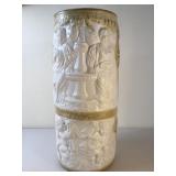 Vintage Grecian Motif Umbrella Stand // Large Vase