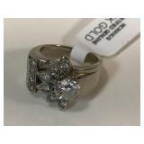 White Gold Ring w/ Diamonds 14k -  5.3g