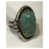 Native American Silver Ring Heavy Signed On Back Native American Silver Ring Heavy Signed On Back
