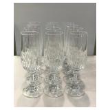 Cut Glass Stem Ware 7.5" Set Of 12