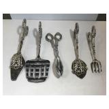 Vintage Ornate Silver Plate Serving Utensils Vintage Ornate Silver Plate Serving Utensils