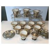 Lenox Sterling Tea Cups & Saucers - 504g