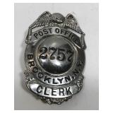 Post Office Badge Brooklyn NY Clerk