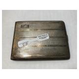 Sterling cigarette case with gold plate inside 83g Sterling cigarette case with gold plate inside 83g