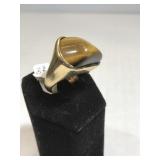 14k GOLD & Tigers Eye ring, 18g