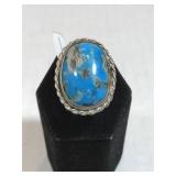 Sterling & Turquoise Native Amer  ring