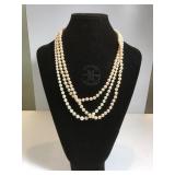 2-Sterling clasp pearl necklaces 2-Sterling clasp pearl necklaces