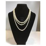 3- Sterling clasp Pearl necklaces 3- Sterling clasp Pearl necklaces