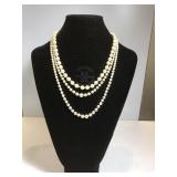 3- Sterling clasp Pearl necklaces