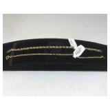 2- 14k GOLD chain bracelets, 5.7g