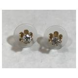 14k GOLD & Diamond earrings, 1.4g 14k GOLD & Diamond earrings, 1.4g