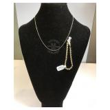 18k GOLD 16in chain & 14k GOLD chain bracelet, 18k GOLD 16in chain & 14k GOLD chain bracelet,