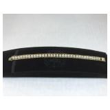 10k GOLD & pearls tennis style bracelet, 8.8g 10k GOLD & pearls tennis style bracelet, 8.8g