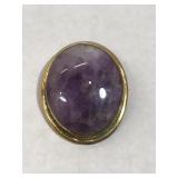 large Amethyst  brooch,