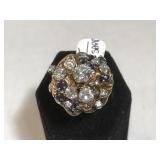 14k GOLD & Diamond/Sapphire ring, 14.5g 14k GOLD & Diamond/Sapphire ring, 14.5g