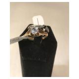 10k GOLD & Diamond ring &Sterling ring, 3.2g GOLD 10k GOLD & Diamond ring &Sterling ring, 3.2g GOLD