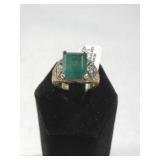 14k GOLD & Emerald ring,7.4g