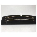 3- 14k GOLD chain bracelets, 3.2g 3- 14k GOLD chain bracelets, 3.2g