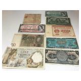 Assortment of foreign currency