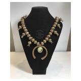 Vintage Native Amer Copper squash blossom necklace Vintage Native Amer Copper squash blossom necklace