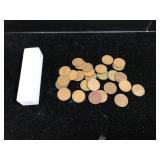 Tube of assorted wheat pennies