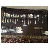 Sterling101 piece set of Gorham silverware, 2,738g