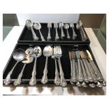 82 piece set of Silver-plated flatware, (Princess) 82 piece set of Silver-plated flatware, (Princess)