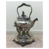 Christofle Silver plated tea pot chafing dish