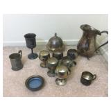 Silver plated goblets and pitcher Silver plated goblets and pitcher