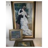 Large Renoir Print, 2 Small Monet Large Renoir Print, 2 Small Monet