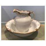 Antique Washbasin & Pitcher