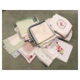 Vintage Handkerchiefs Some Monogramed Large Lot Vintage Handkerchiefs Some Monogramed Large Lot
