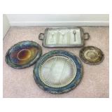 Silver Plated Appetizer/ReIish Trays and More