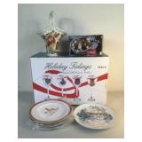 Christmas Goblets, Plates And More