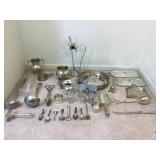 Silver Plated utensils, cups, and more