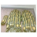 Gold plated utensils 8 sets