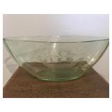 Wheel Cut Viking Ship Bowl Wheel Cut Viking Ship Bowl