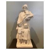 Vintage Chalkware Sculpture Mother & Children Vintage Chalkware Sculpture Mother & Children